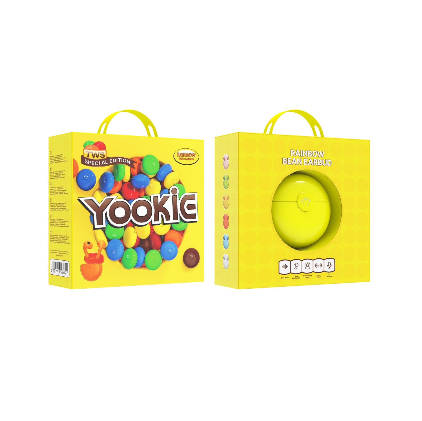 Rainbow Bean - Écouteurs Bluetooth design